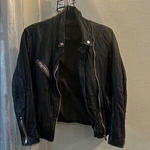 Mauritius stylish Black Leather Biker Jacket